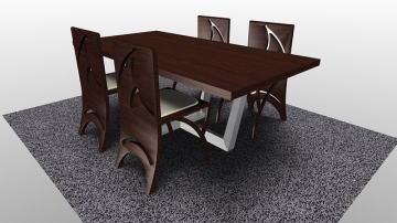 デザインに特化したテーブルと椅子